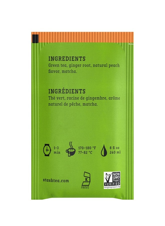Stash Tea Ginger Peach Green Tea & Matcha Blend, Box of 100 Tea Bags (Packaging May Vary) - Image 3