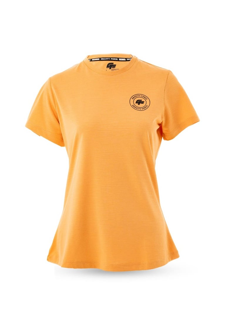گریوِٹی فورس تيشيرت جرافيتي فورس نسائي ضاغط للتمارين | قماش مزيج قطني قابل للتنفس | كم قصير بقصة ضيقة | ملابس رياضية مثالية للجيم والجري والاستخدام اليومي - Image 1