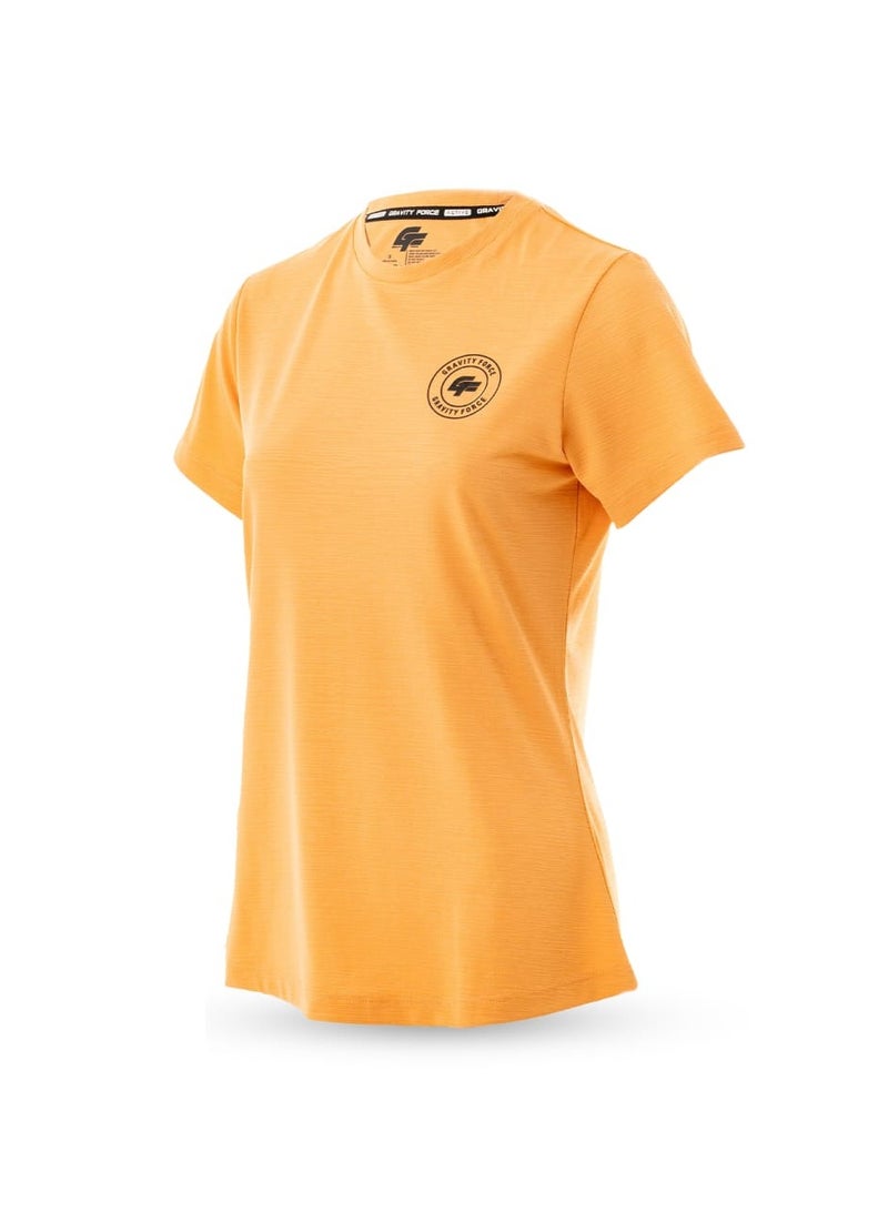 گریوِٹی فورس تيشيرت جرافيتي فورس نسائي ضاغط للتمارين | قماش مزيج قطني قابل للتنفس | كم قصير بقصة ضيقة | ملابس رياضية مثالية للجيم والجري والاستخدام اليومي - Image 2