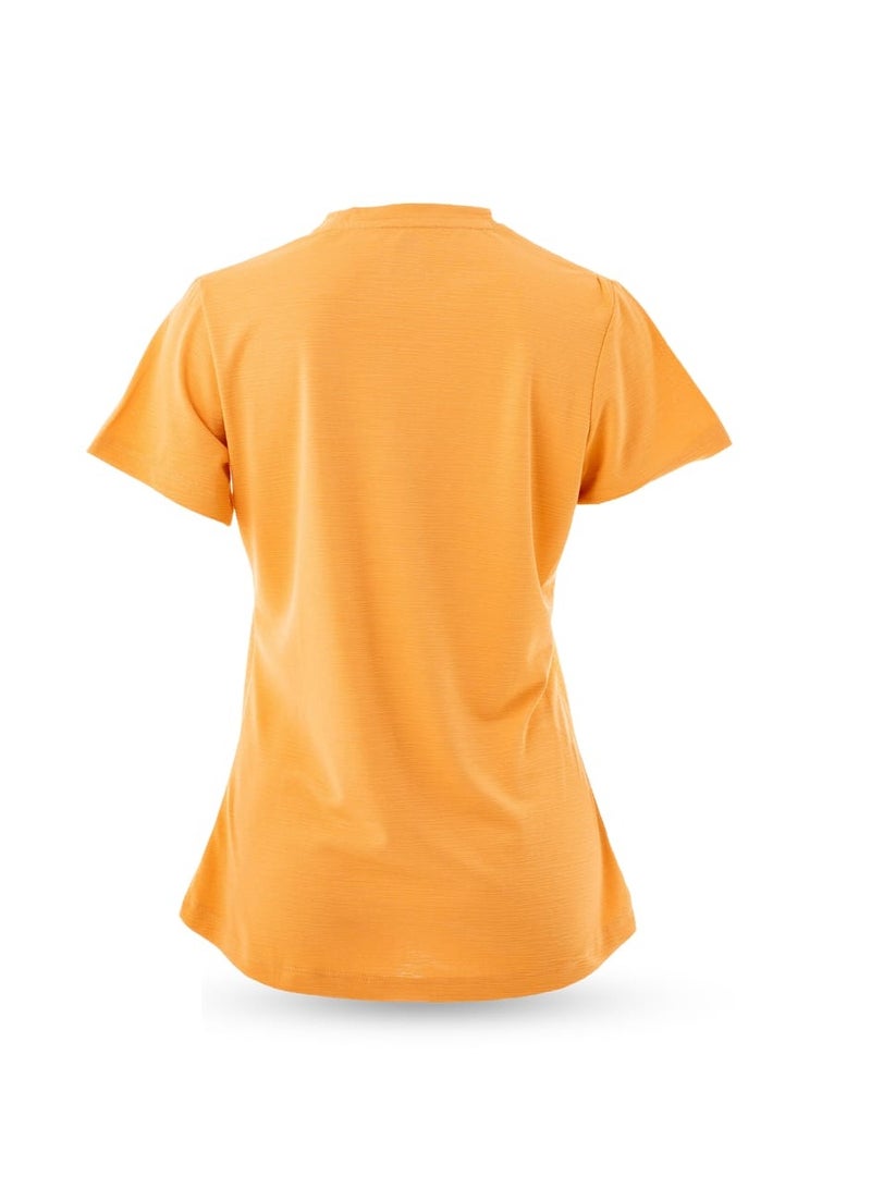 گریوِٹی فورس تيشيرت جرافيتي فورس نسائي ضاغط للتمارين | قماش مزيج قطني قابل للتنفس | كم قصير بقصة ضيقة | ملابس رياضية مثالية للجيم والجري والاستخدام اليومي - Image 3