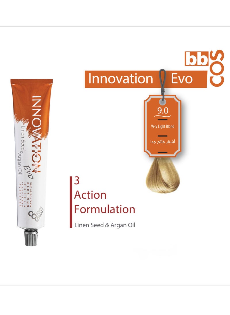 bbcos Innovation Hair Color 100 ml- 9.0 