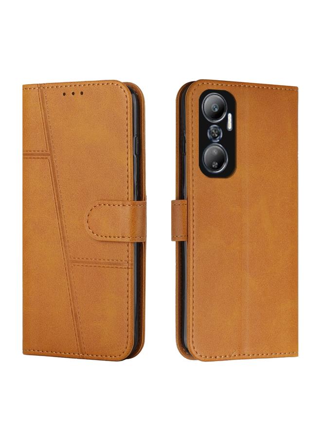 اس-توب جراب لهاتف Infinix Hot 20 4G مصنوع من جلد العجل مع مشبك - Image 1