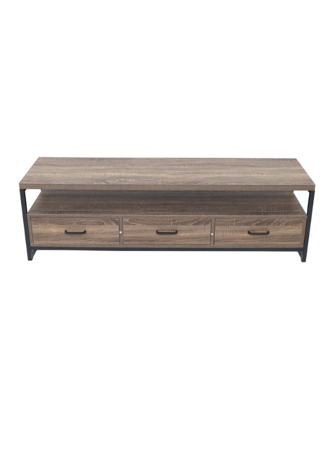 AL Hadaya Mall Luxury Wooden TV Stand with Premium Design - Brown - 140x40x40 cm - Image 2