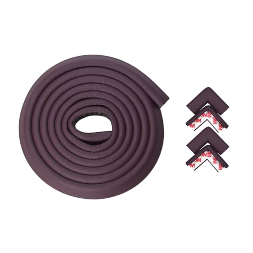 BabySafeHouse Pre-Taped Furniture Edge Guard and Corner Protector - 6.5ft Edge + 4 Corner Guards (Brown Color) for Baby Proofing & Child Safety - Image 1