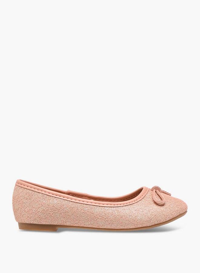 Flora Bella By Shoexpress Girls Bow Accent Slip-On Ballerina Shoes - Image 2