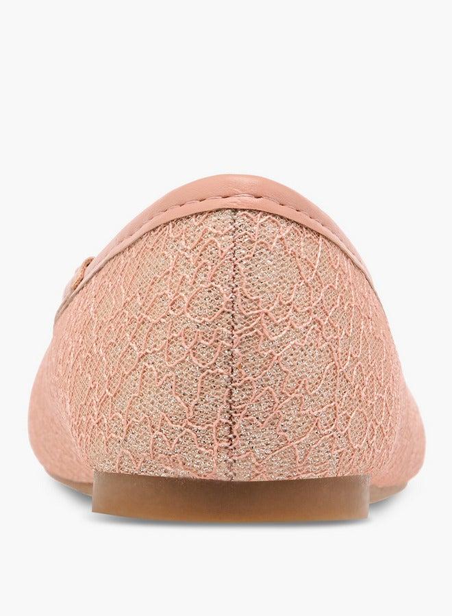 Flora Bella By Shoexpress Girls Bow Accent Slip-On Ballerina Shoes - Image 5