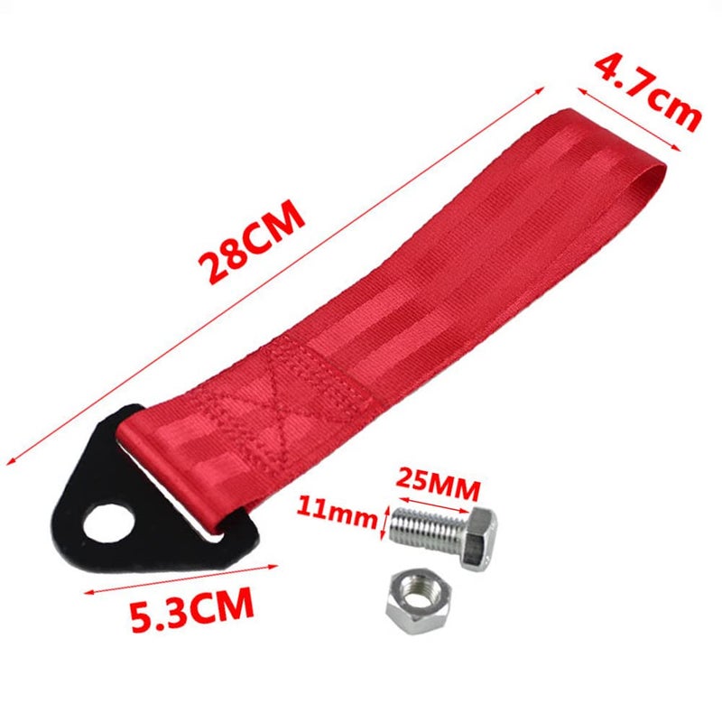 RASTP Racing Tow Strap, Car Modification Sports Trailer Belt Fit for Front or Rear Front Bumper Decorative (Red) - Image 5