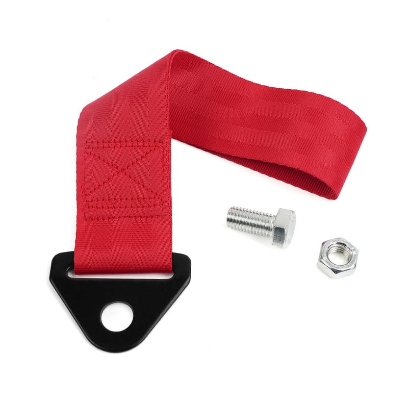 RASTP Racing Tow Strap, Car Modification Sports Trailer Belt Fit for Front or Rear Front Bumper Decorative (Red) - Image 4