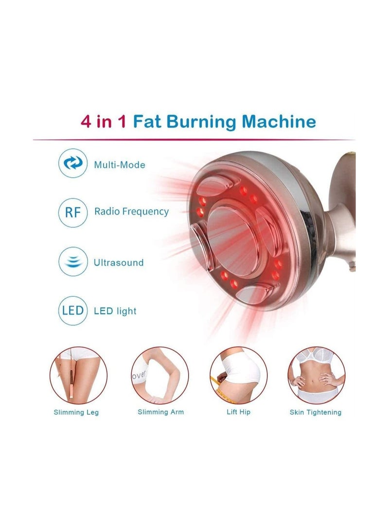 SYOSI Cavitation Machine 4 in 1 Ultrasonic RF LED Warm Vibration Fat Cellulite Remover Machine with Smart LCD Skin Tightening Lifting Rejuvenation Body Shaping Beauty Device for Waist Thigh Arm Leg - Image 4