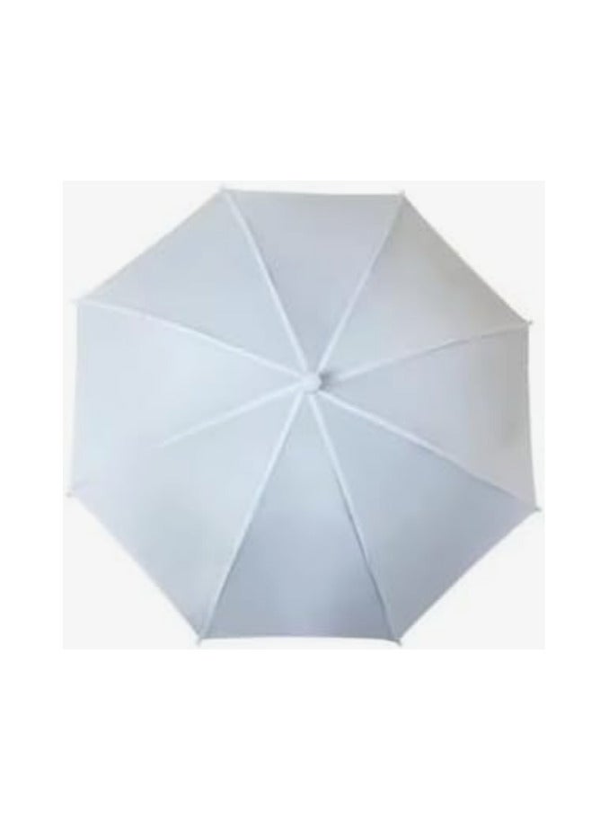 Small white heat-reflecting head umbrella that attaches to the head without a pole, suitable for Hajj, Umrah and working under the sun  - Image 1