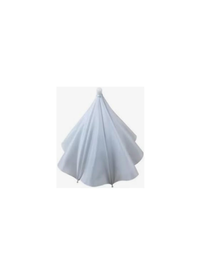 Small white heat-reflecting head umbrella that attaches to the head without a pole, suitable for Hajj, Umrah and working under the sun  - Image 2