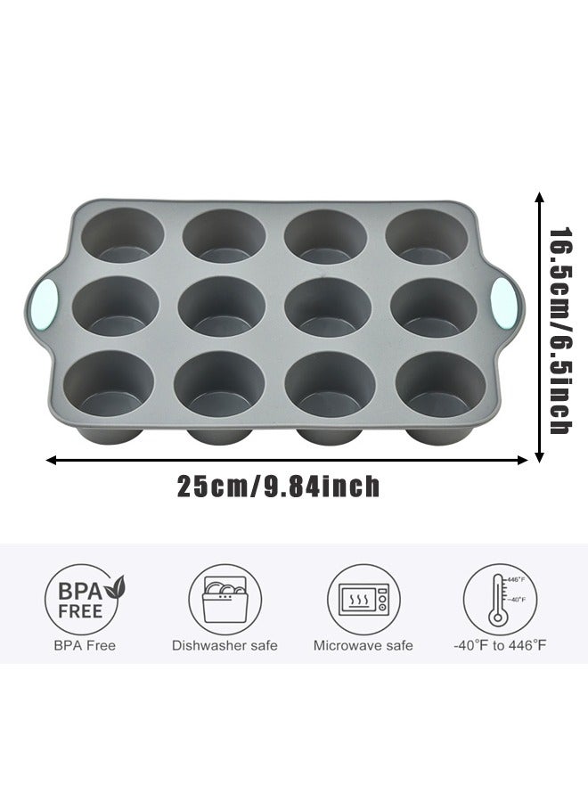 السيليكون مافين Pan, الغذاء الصف غير اللاصقة السيليكون كوبكيك Pan, السيليكون الخبز Pan مع المعدن تعزيز الإطار آمن, غسالة صحون آمنة - Image 2