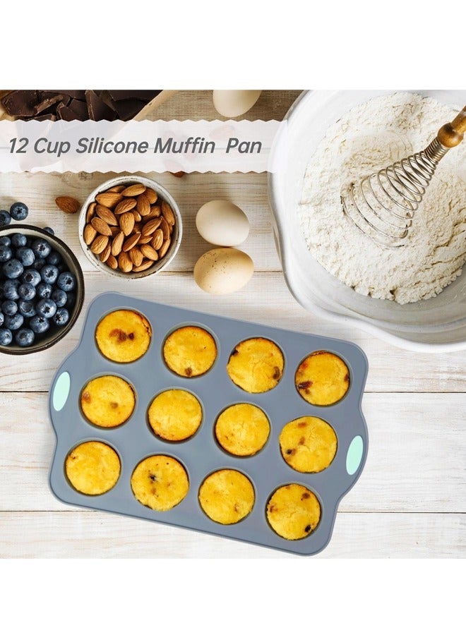 السيليكون مافين Pan, الغذاء الصف غير اللاصقة السيليكون كوبكيك Pan, السيليكون الخبز Pan مع المعدن تعزيز الإطار آمن, غسالة صحون آمنة - Image 5