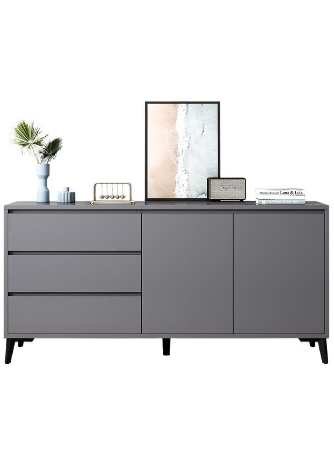 Storage Cabinet, Free Standing TV Cabinet with Drawer, Home Sideboard Cabinet, Entryway Console Cabinet Accent Table for Bedroom Hallway Dining Room, 140*40*75cm (DSG044, Grey) - Image 2
