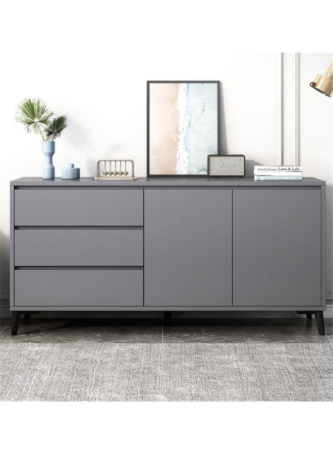 Storage Cabinet, Free Standing TV Cabinet with Drawer, Home Sideboard Cabinet, Entryway Console Cabinet Accent Table for Bedroom Hallway Dining Room, 140*40*75cm (DSG044, Grey) - Image 4