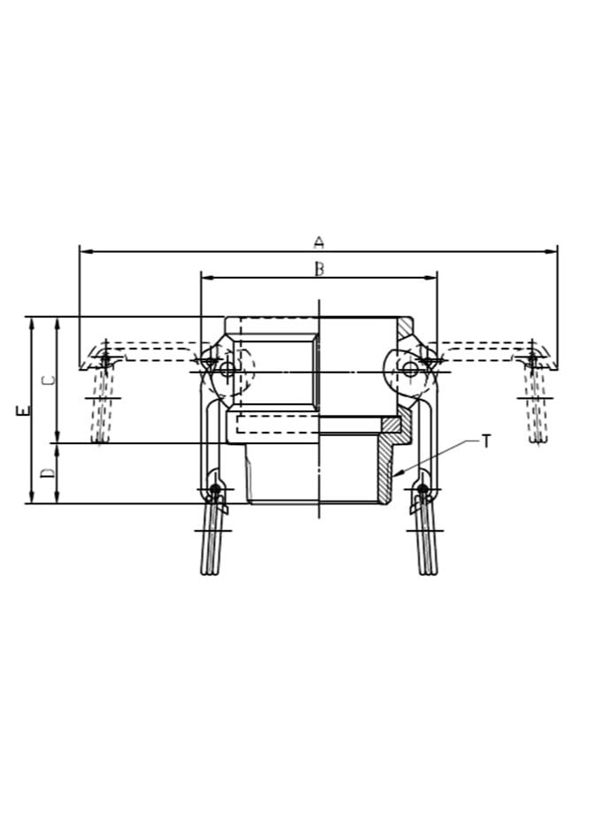 Brass Camlock Coupling Part D (NPT 3") - Image 2