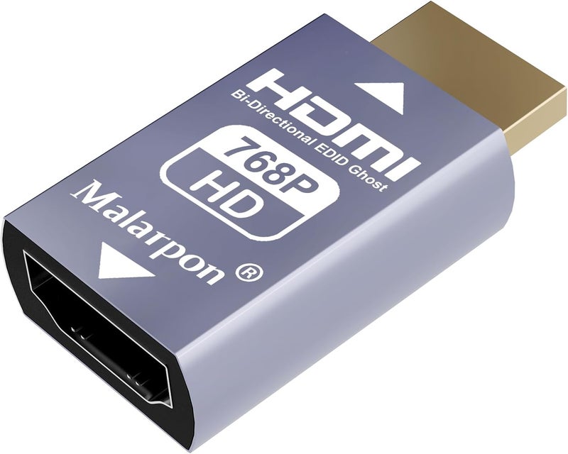 Malarpon Hdmi Edid Emulator Passthrough 3rd Generrtion Aluminum fit Headlesskeep The EDID of The Monitor Active Switches and Extenders 1024x768@59Hz 1P - Image 1