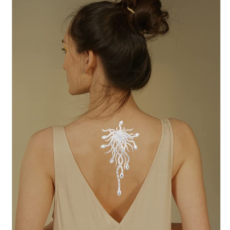 Comet Busters Silver Glitter Temporary Tattoo Body Sticker (BT224) - Image 5