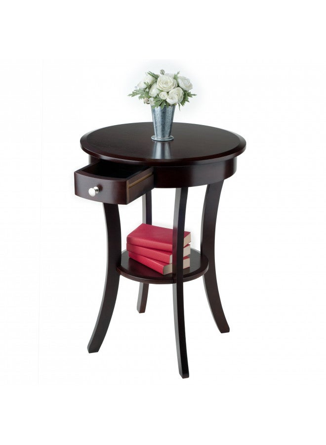 Winsome Wood Sasha Accent Table, Cappuccino(color may slightly vary), 20 in x 20 in x 27 in - Image 2