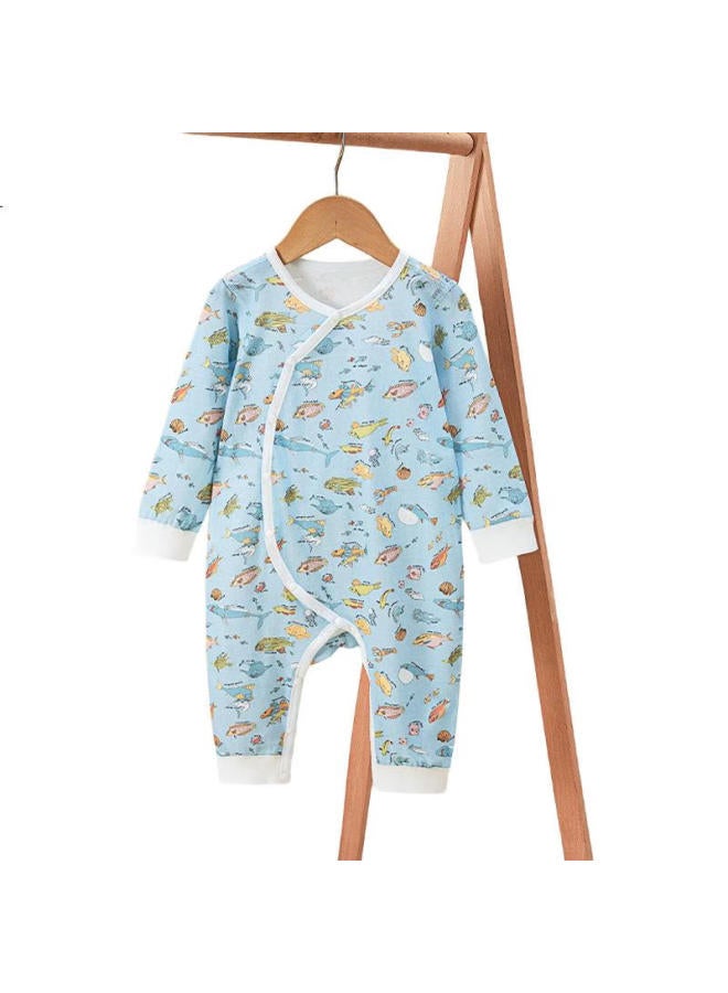 GB Baby Summer Class A Pure Cotton Romper Crawling Suit 5A Antibacterial Jumpsuit Summer Air-Conditioning Clothes 2-Pack - Image 1