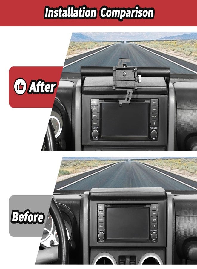 JeCar Rugged Heavy Duty Dash Mount Cell Phone Holder Dashboard Phone Mount for 2007-2010 Jeep Wrangler JK & Unlimited - Image 3