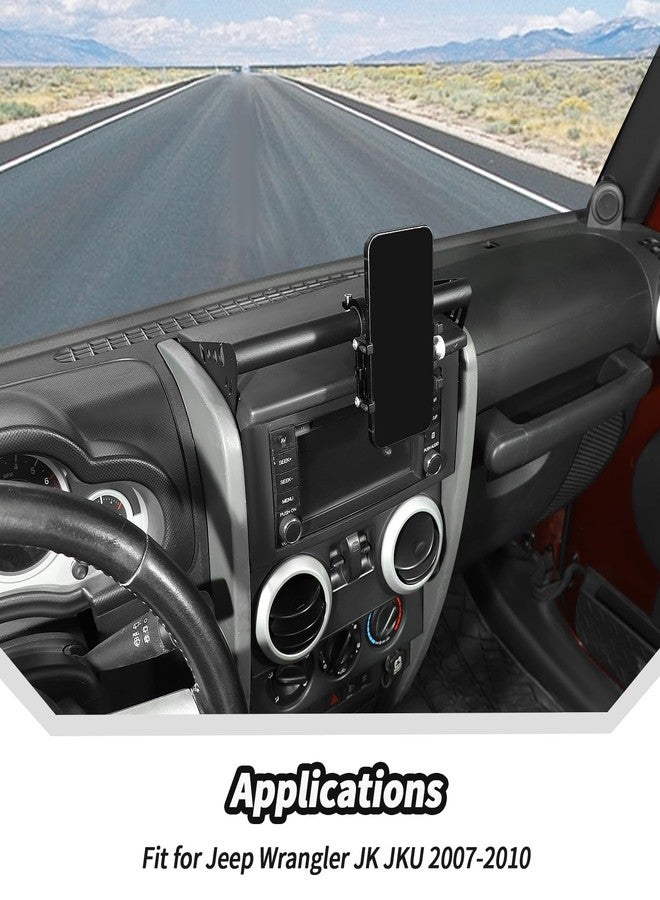 JeCar Rugged Heavy Duty Dash Mount Cell Phone Holder Dashboard Phone Mount for 2007-2010 Jeep Wrangler JK & Unlimited - Image 2