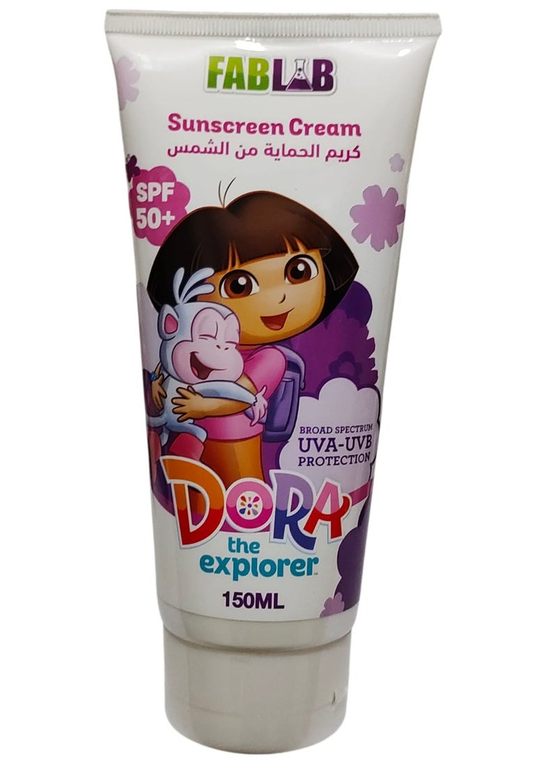 FabLab Sunscreen Cream Dora Spf+50 UVA-UVB Protection 150 ml