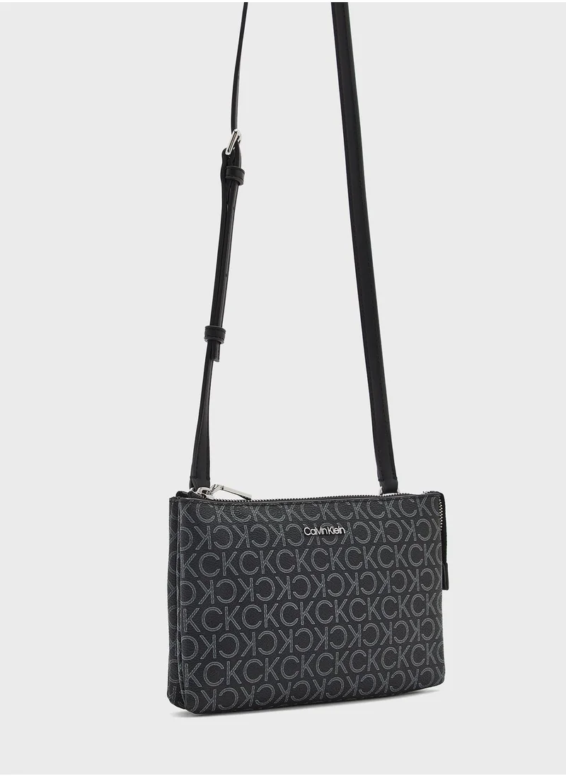CALVIN KLEIN Monogram East West Crossbody