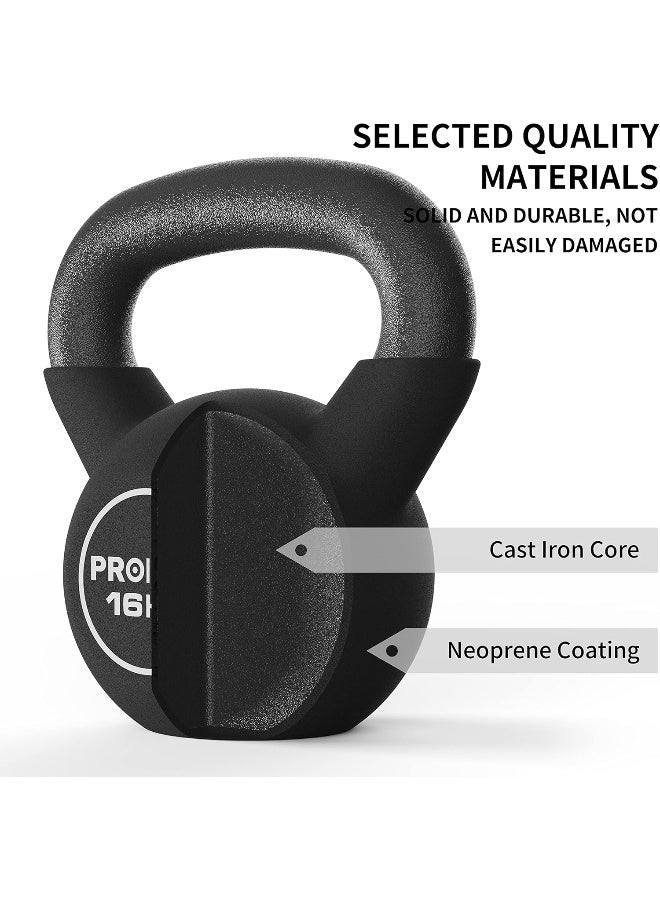 PROIRON PROIRON Neoprene Coated Kettlebell Weights Solid Cast Iron Kettlebell, Strength Training Kettlebells for Weightlifting, Conditioning, Strength & Core Training - 16KG  - Image 5