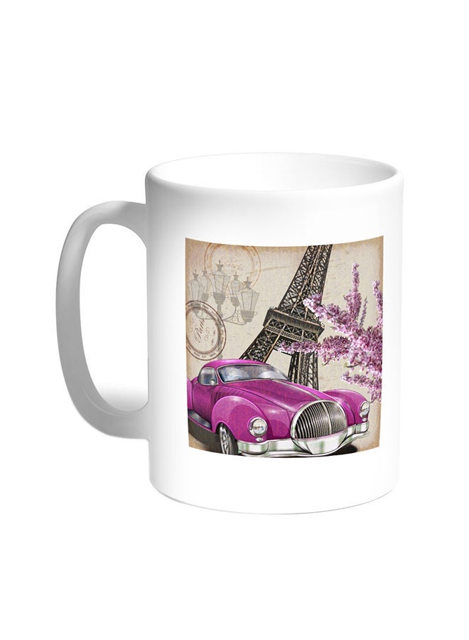 RYN Classic Car - Paris Printed Coffee Mug White 11ounce