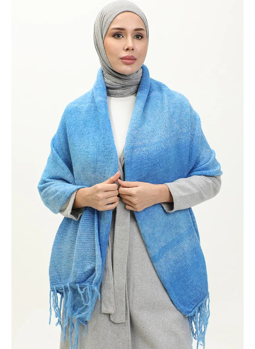 سيفا ميرفي Knitted Shoulder Shawl 2064-05 Blue