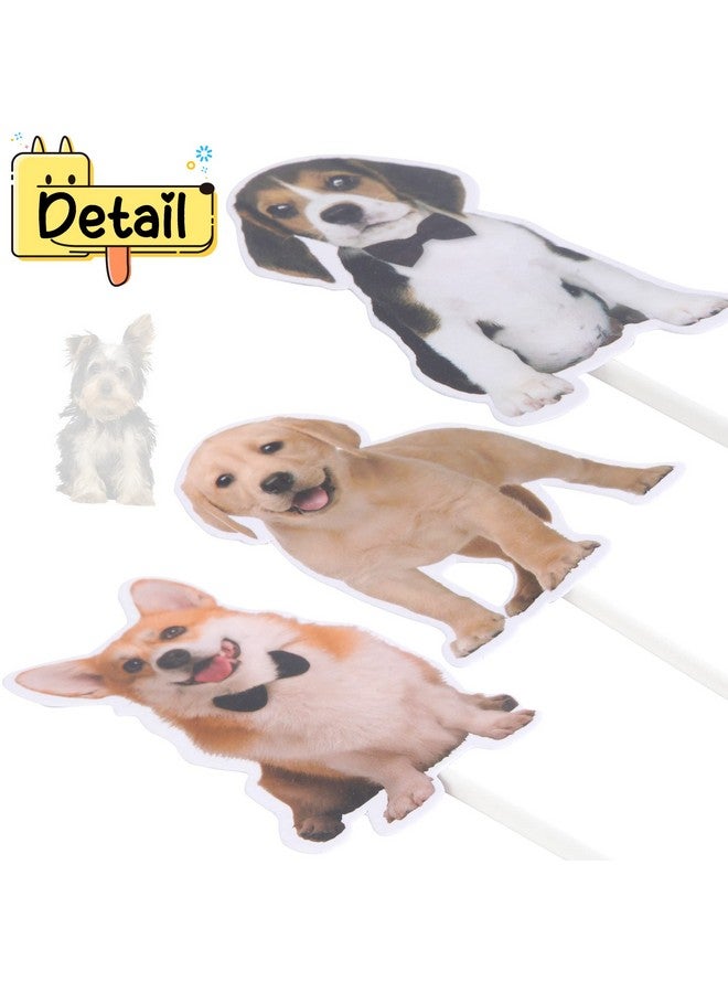 umoni 36 قطعة حفلة الكلب كب كيك القبعات العالية جرو الكلب زينة الحفلات ل لطيف كلب استحمام الطفل لوازم الاطفال حفلة عيد ميلاد الديكور - Image 5