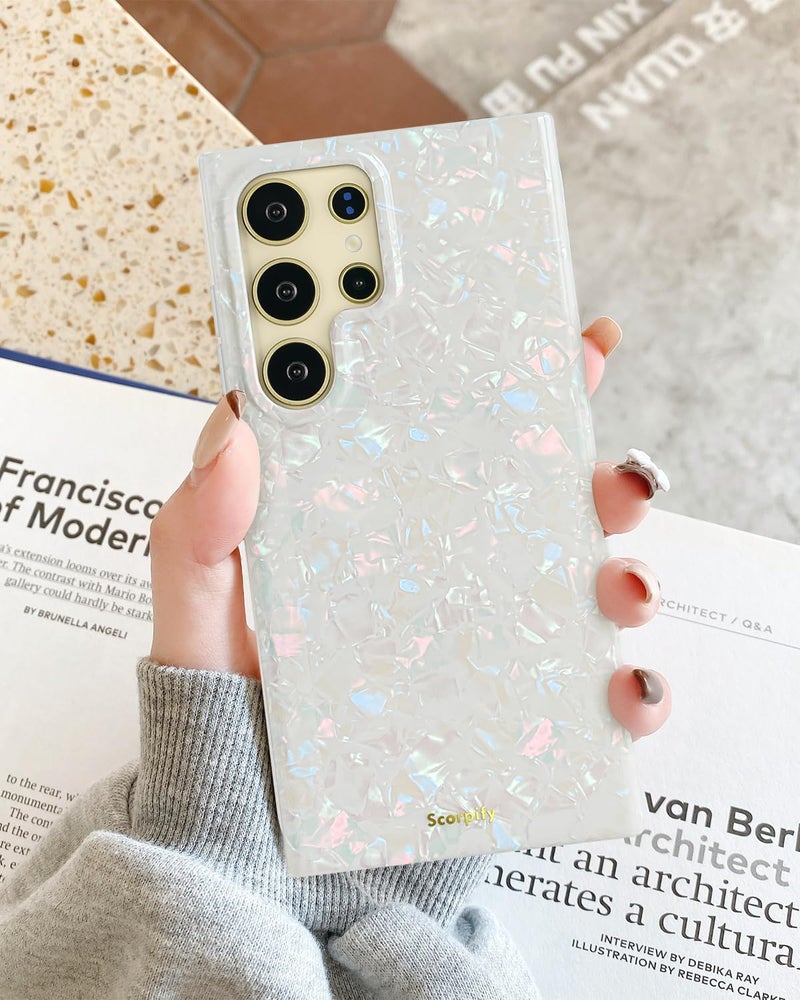 SCORPIFY Compatible with Samsung Galaxy S25 Ultra Case [Compatible with MagSafe] for Colorful Pearl Pattern Design, Cute Clear Magnetic Phone Cover for Women Girls and Men - Image 3