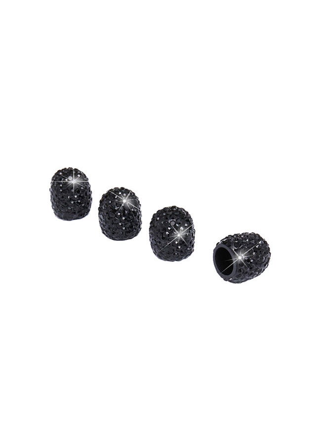 NIBEMINENT 4-Piece Universal Rhinestone Wheel Valve Cap Cover  - Image 1