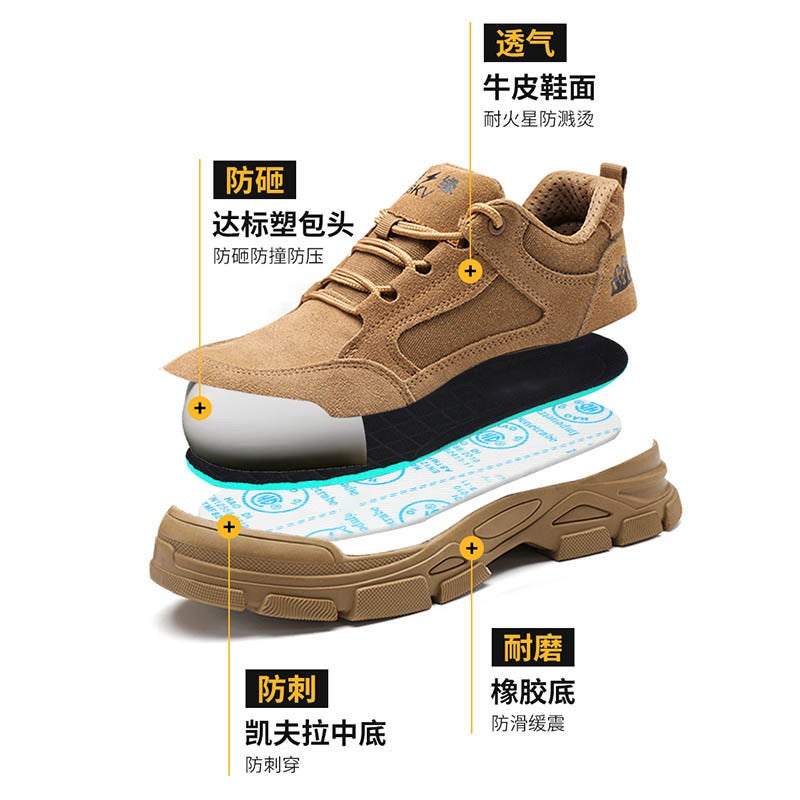 Insulated 6Kv Labor Protection Shoes Men'S Four Seasons Welder Protective Shoes Plastic Closed Toe Kevlar Sole Non-Metal Safety Shoes - Image 4