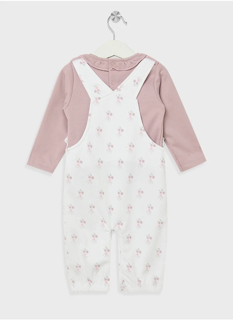 ريبلز مع نمشي Infants Girls Dungarees