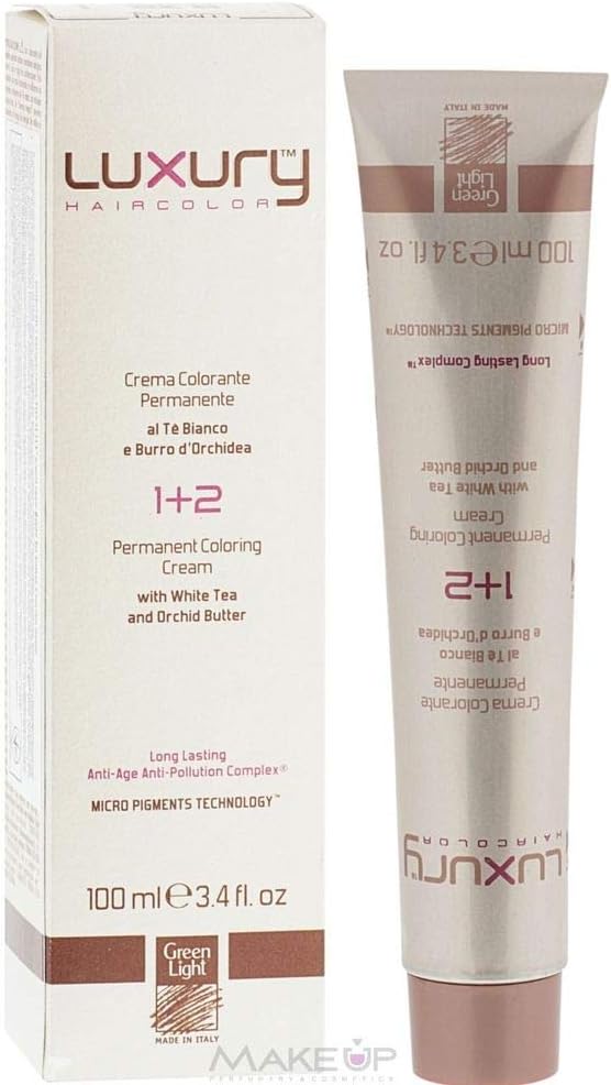 Green Light Luxury Hair Color 100ml 3 Pack Antiageing Antipollution Cream Suitable for Grey Hair
