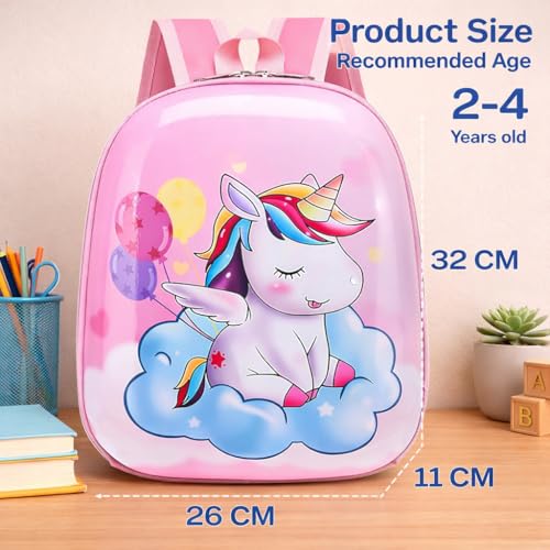 TONY STARK Play School Backpack for Kids, Fun Cartoon Design Bag for Boys, Girls, Toddlers, Pre-KG, LKG, UKG â€“ Perfect Baby Bag for 2-5 Year Olds (Rose Girl) - Image 2