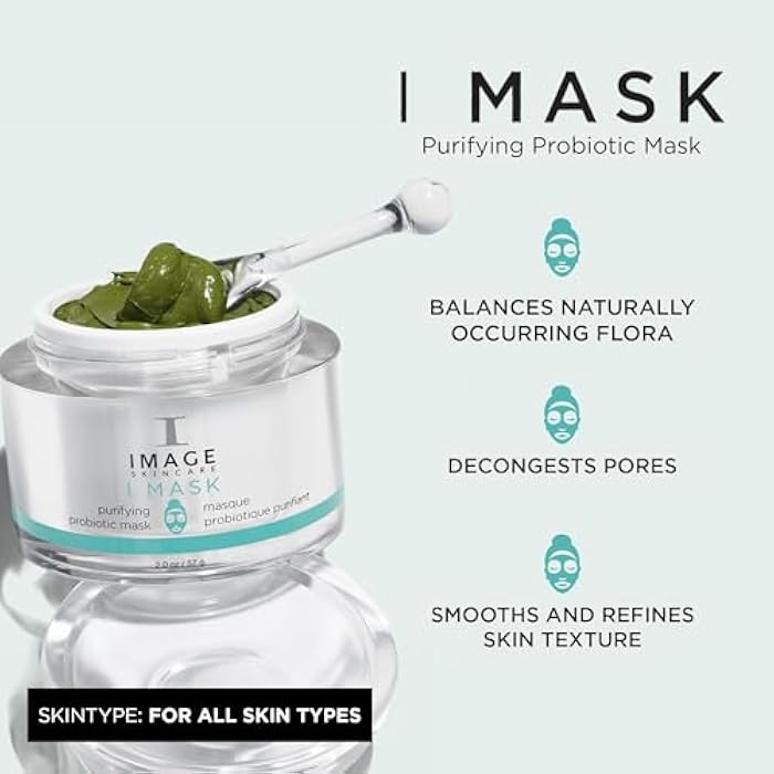 IMAGE Skincare, I MASK Purifying Probiotic Mask, Clay and Charcoal Facial Mask, Refine, Balance and Remove Impurities, 2 oz - Image 2