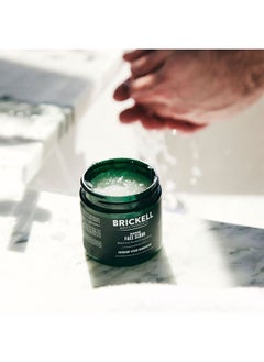Brickell Men's Products Brickell Men's Renewing Face Scrub for Men, Natural and Organic Deep Exfoliating Facial Scrub Formulated with Jojoba Beads, Coffee Extract and Pumice, 2 Ounce, Scented 