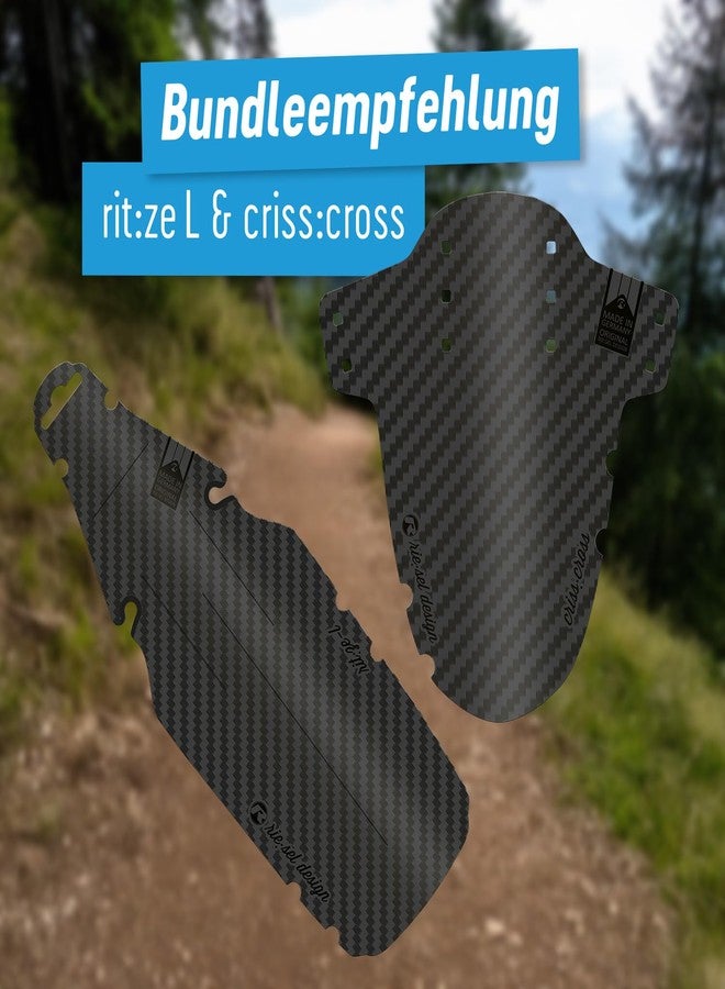 Rie:sel Design Riesel Design - Large Rear Saddle Mudguard - Carbon - for Road, Fixie, MTB, Cyclocross and Gravel Bikes - Easy Installation, No Tools Required - rit:ze L - Image 4