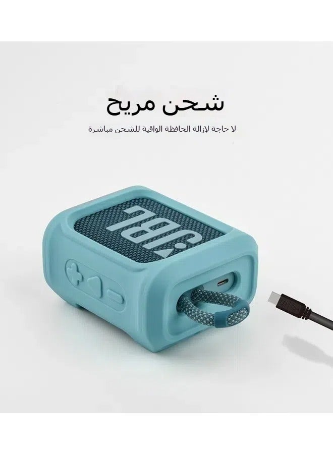 Suitable for JBL GO3 speaker portable silicone protective cover audio protective cover can be tied and fixed - Image 3