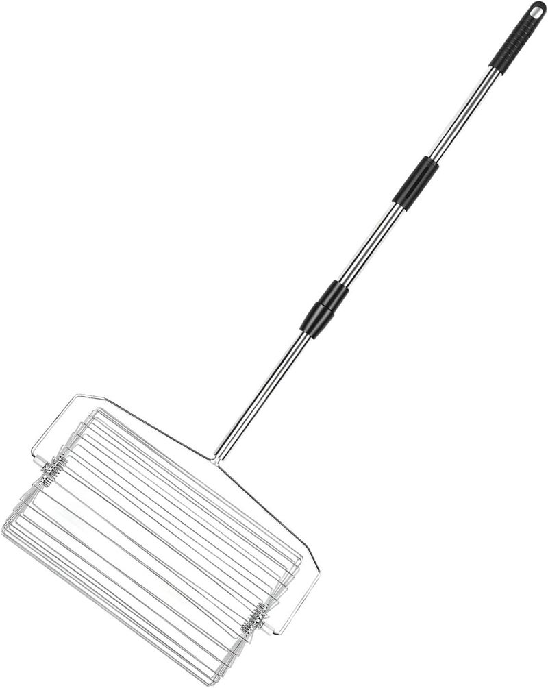 Focket Tennis Ball Collector, Retractable Large Capacity Tennis Ball Picker, Pickleball Collector with Stainless Steel Roller Non Slip Handle, for Sports Gardening Outdoor Cleanup - Image 3
