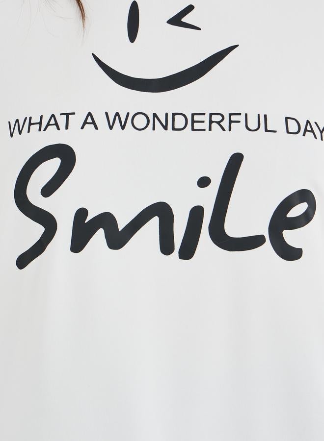 Take Two Slogan Print Round Neck Short Sleeve T-Shirt - Image 4