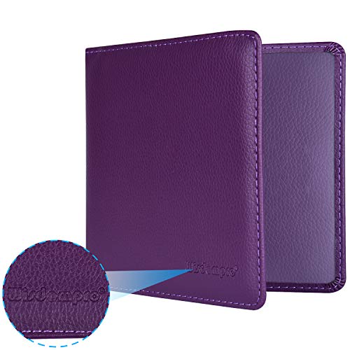 Wisdompro Car Registration and Insurance Holder - Premium Pu Leather Vehicle Glove Box Organizer for Document, License - Purple - Image 5