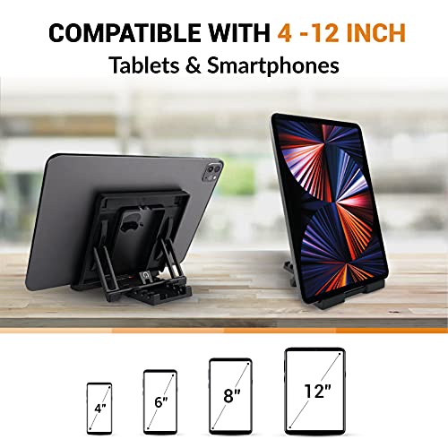 GPG2 Portable Tablet Stand for Desk, Multi-Angle iPad Holder, Non-Slip Base, Foldable & Travel-Friendly for iPad, iPhone, Kindle, Galaxy Tablets - Image 5