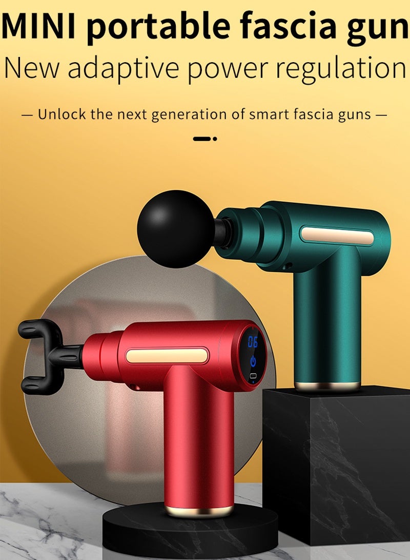 general Mini massager fascia gun charging fascia gun direct supply muscle fitness neck gun electric vibrator exercise muscle relaxation Gray - Image 2