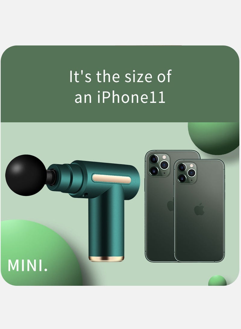 general Mini massager fascia gun charging fascia gun direct supply muscle fitness neck gun electric vibrator exercise muscle relaxation Gray - Image 3