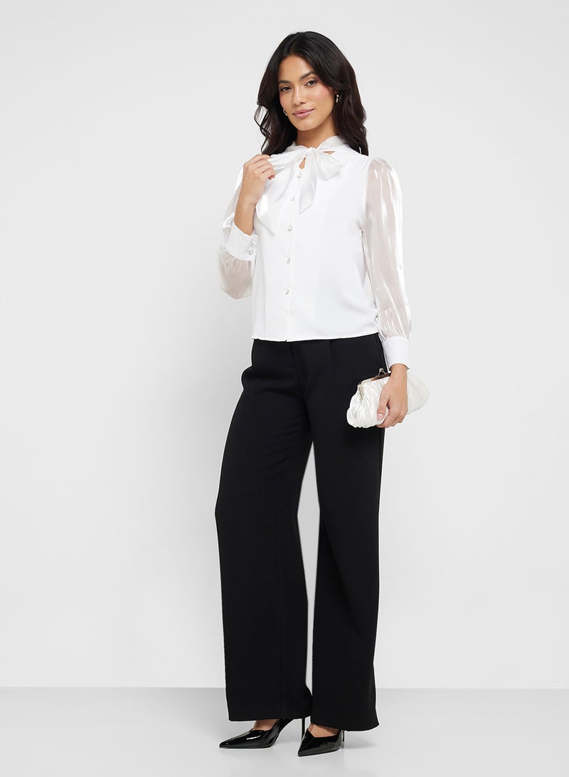 ELLA Blouse With Neck Tie Up  - Image 4