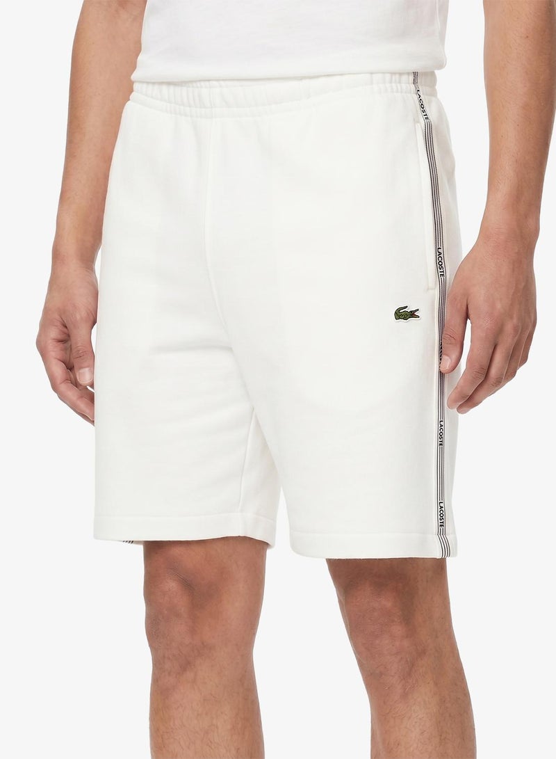 LACOSTE Striped Band Fleece Shorts - Image 3